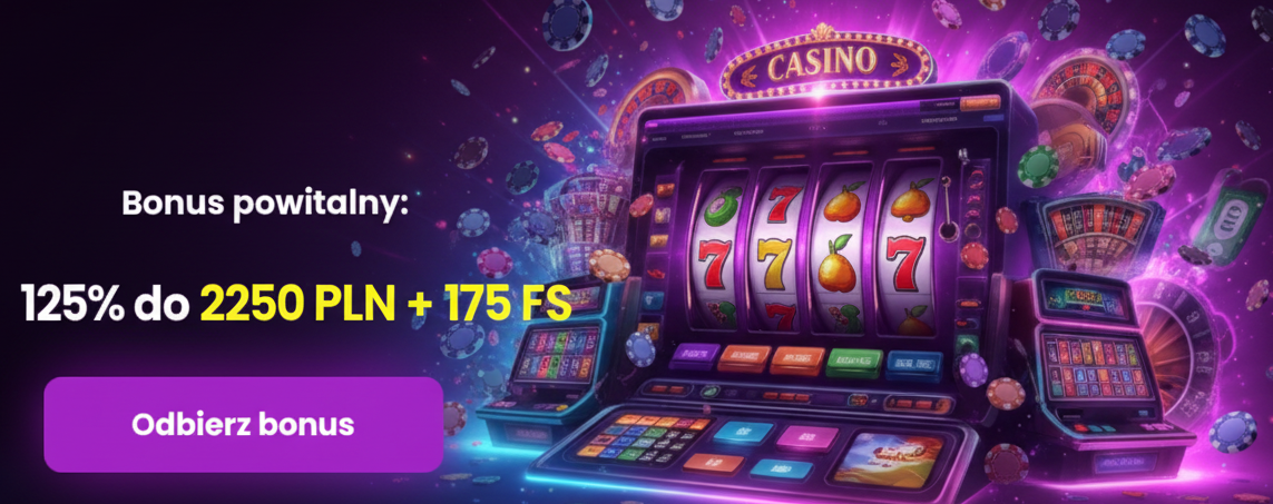 Pakiet powitalny 125% oraz 175 darmowych spinów